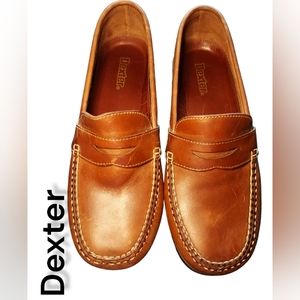 NWOT Brown leather penny loafers from Dexter, women's size 11WW